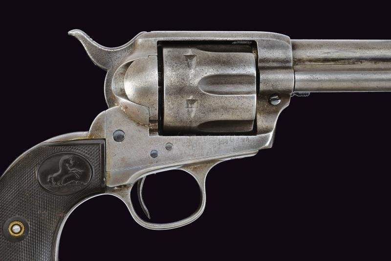Colt, Single Action Army, Mod. 1873 revolver a tamburo per cartucce .38 W.C.F., canna rigata