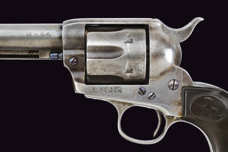 Colt, Single Action Army, Mod. 1873 revolver a tamburo per cartucce .38 W.C.F., canna rigata