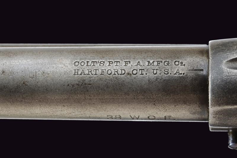 Colt, Single Action Army, Mod. 1873 revolver a tamburo per cartucce .38 W.C.F., canna rigata