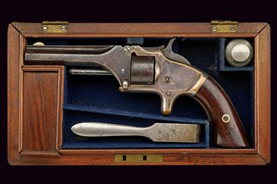 S&W, Model No. 1 Second Issue Revolver in calibro .22 RF short, in cassetta originale