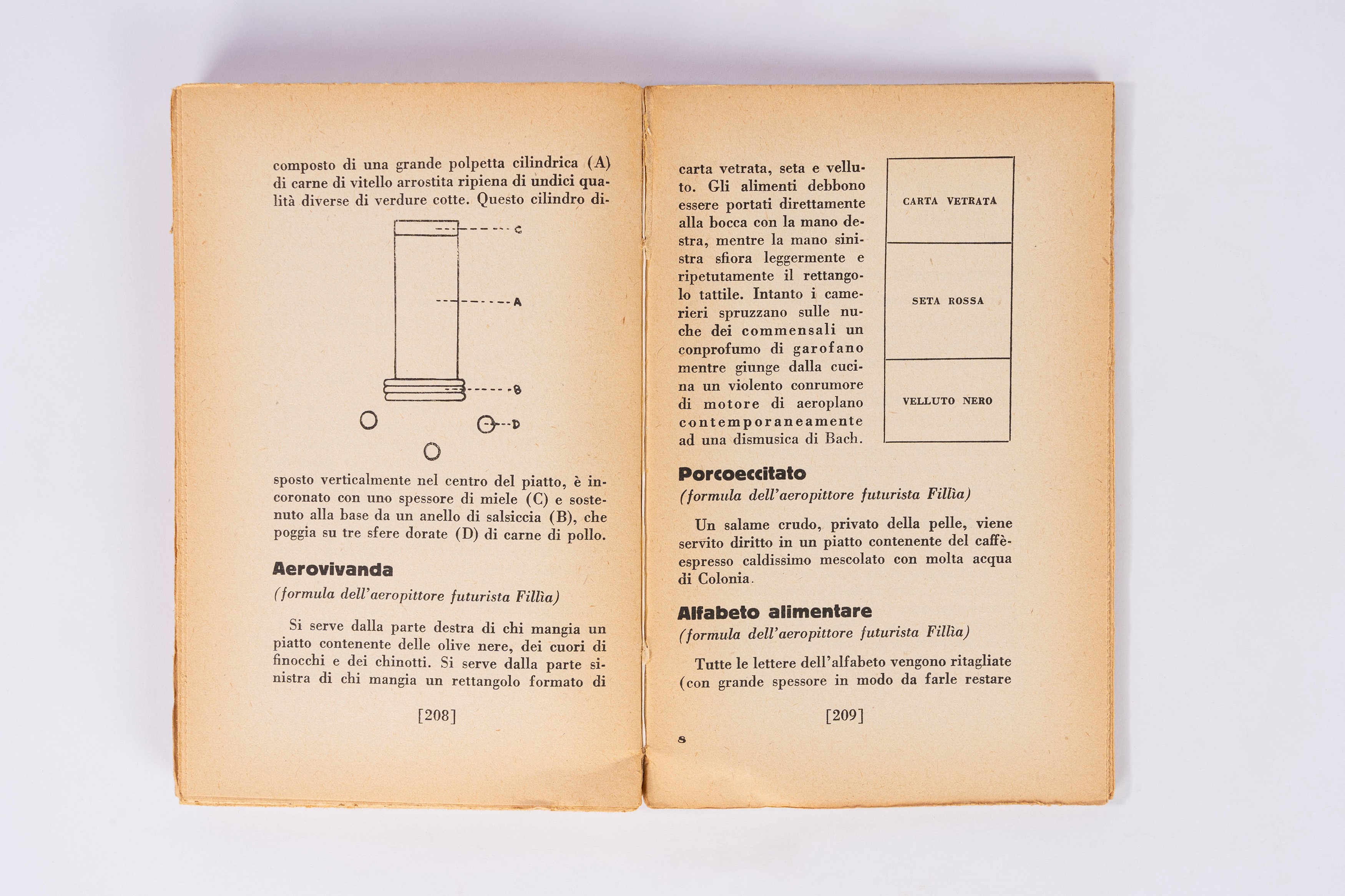 Filippo Tommaso Marinetti, La cucina futurista, prima edizione 1932 con tavole fotografiche fuori...