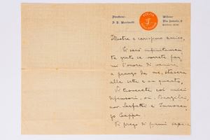 Lettera autografa a Capuana