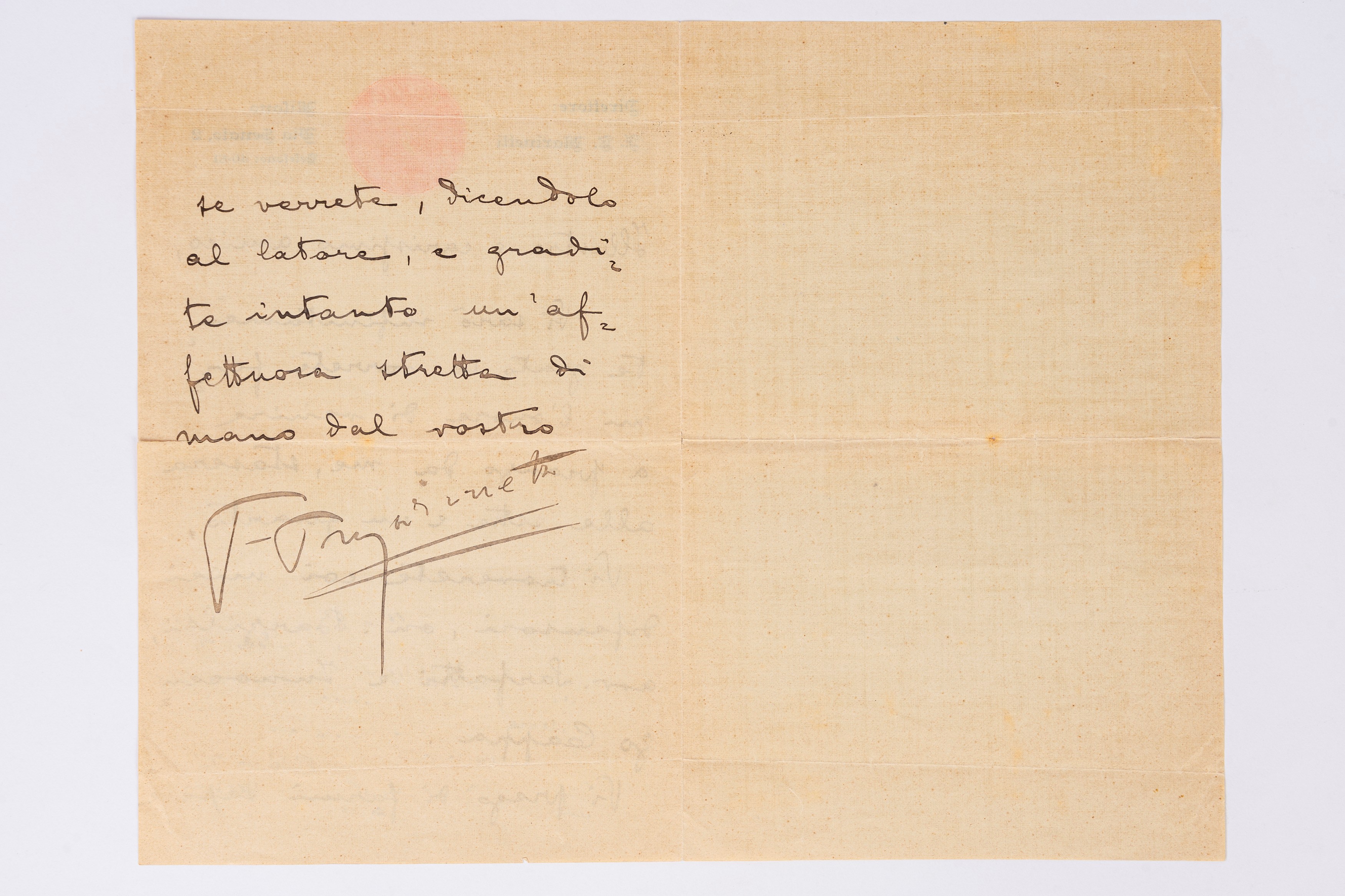 Lettera autografa a Capuana