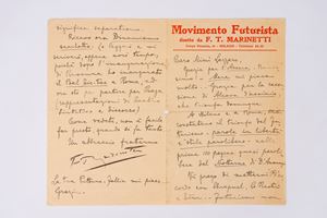 Lettera autografa firmata