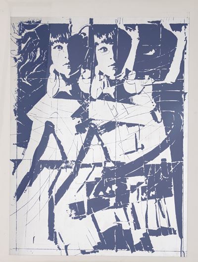 Ragazza, serigrafia a colori su lastra di metallo (es. 37/100)