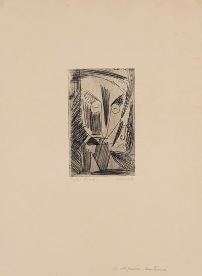Dépression soutenue, acquaforte e acquatinta (E.A.), 1944