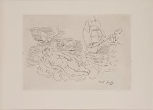 Petite Baigneuse, voiler et Papillons