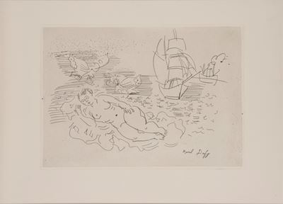 Petite Baigneuse, voiler et Papillons (acquaforte, es. non numerato)
