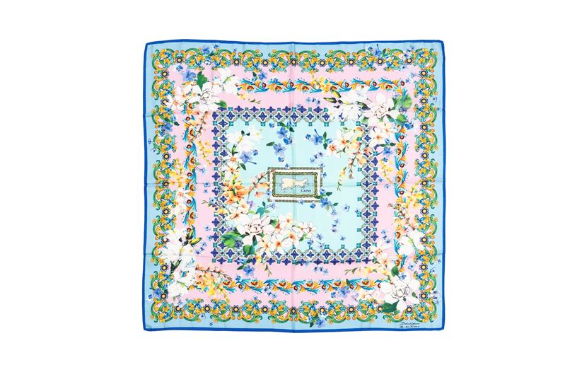 Dolce & Gabbana - Foulard Capri, seta, stampa policroma (2014)