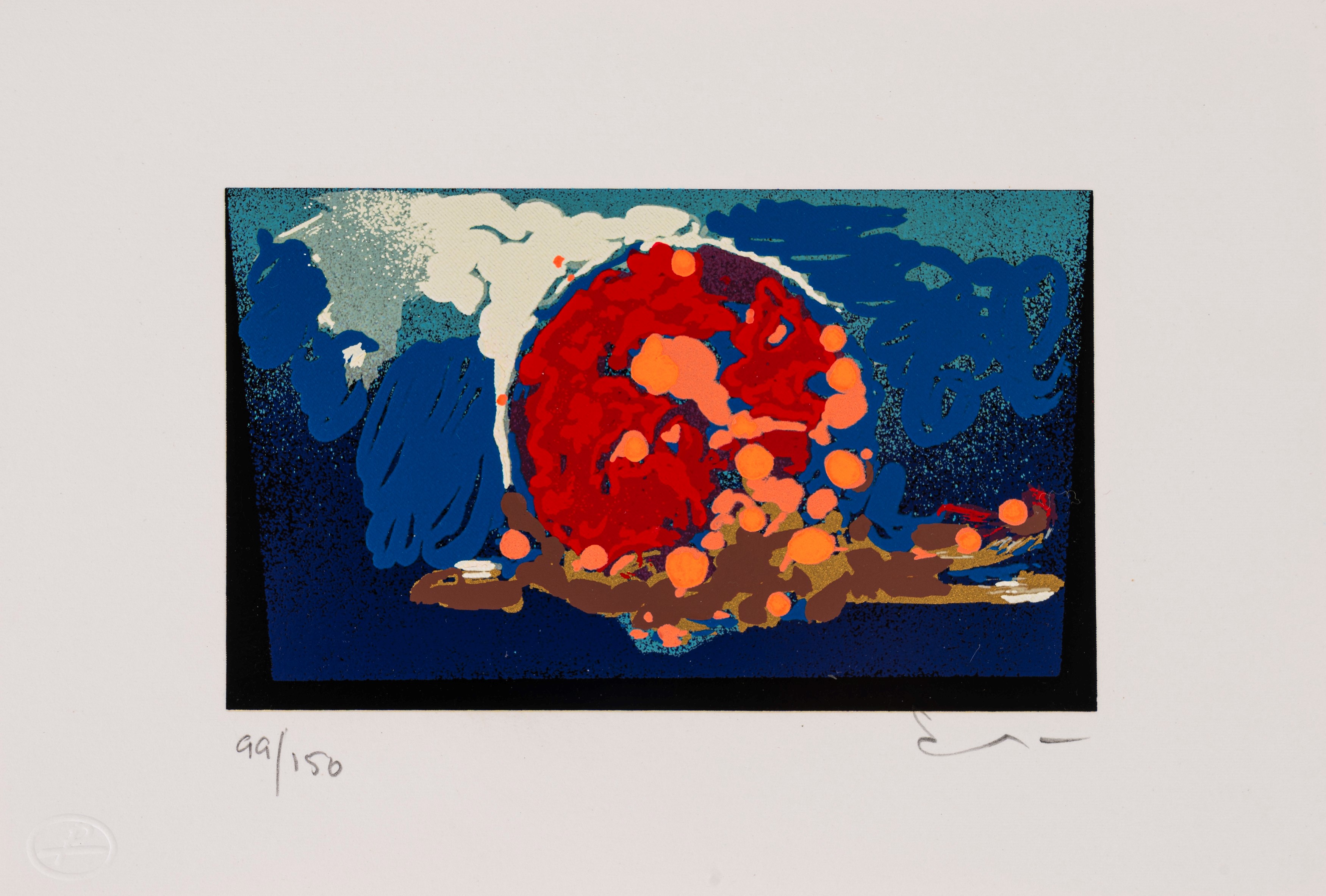 Mario Schifano - Minigrafiche: cartella con 5 miniserigrafie a colori (es. 99/150), 1992