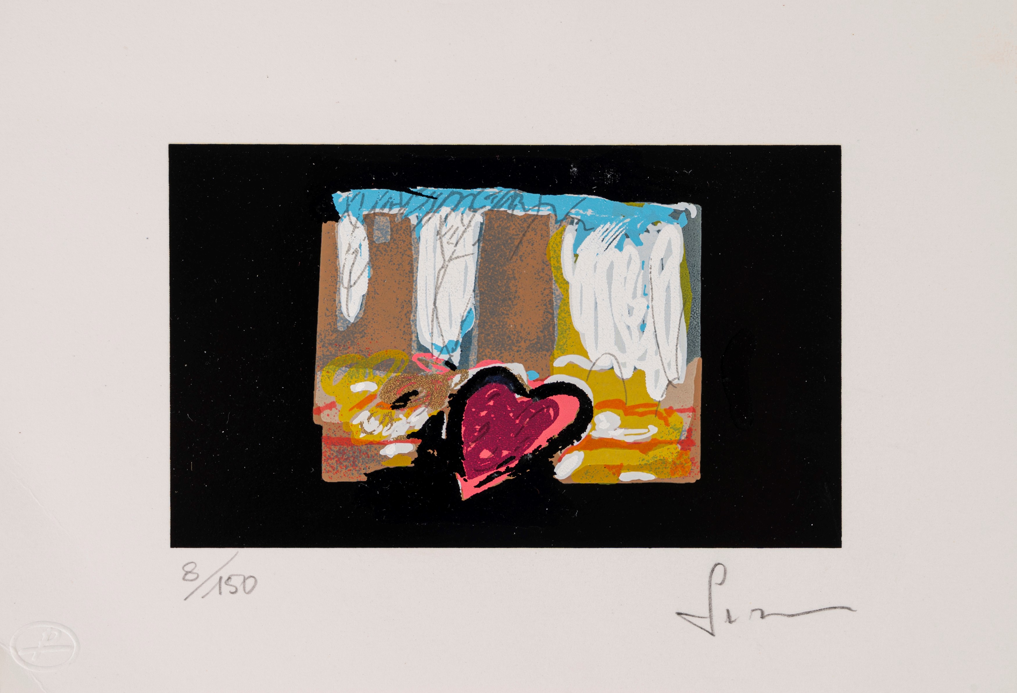 Mario Schifano - Minigrafiche: cartella con 5 miniserigrafie a colori (es. 99/150), 1992