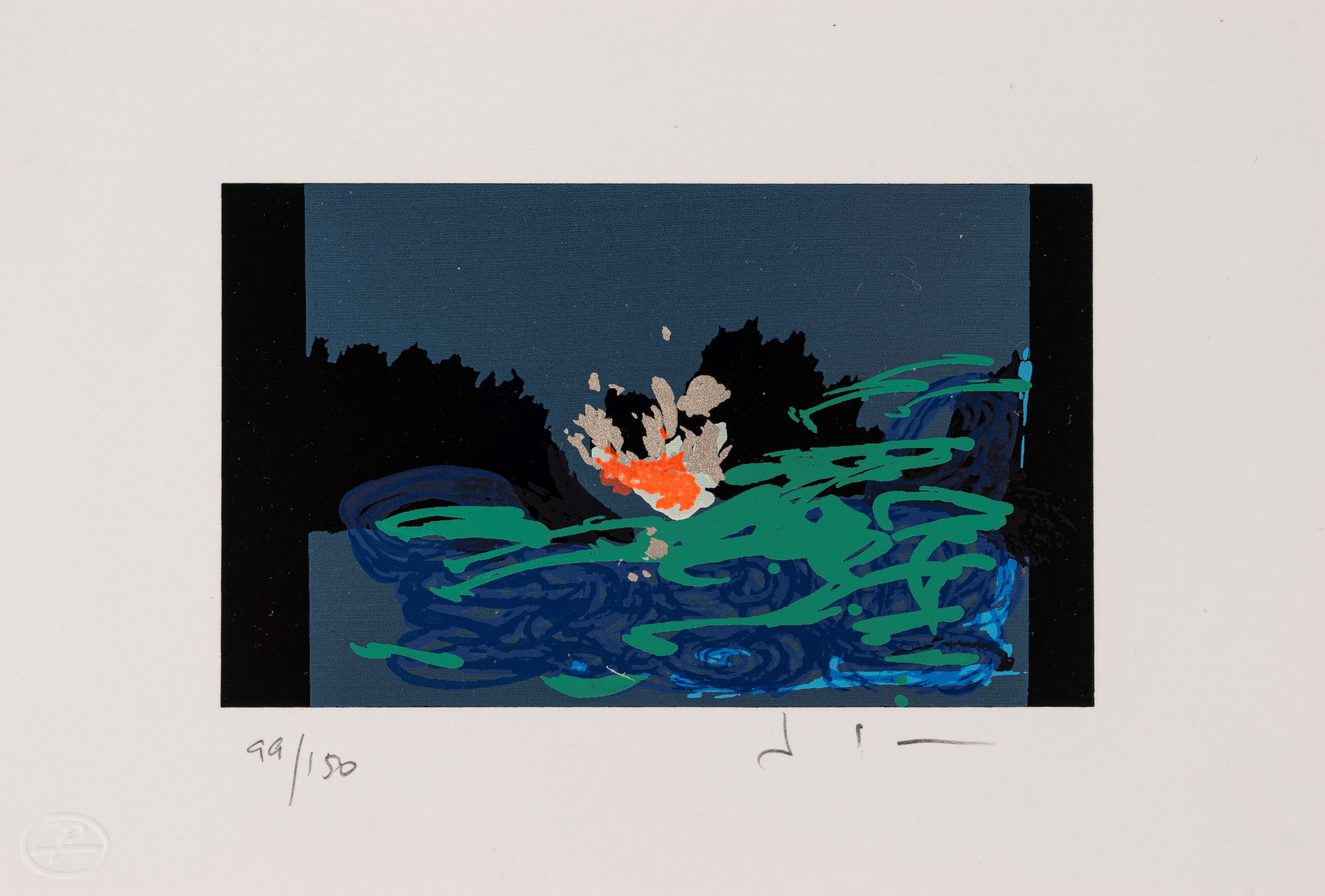 Mario Schifano - Minigrafiche: cartella con 5 miniserigrafie a colori (es. 99/150), 1992
