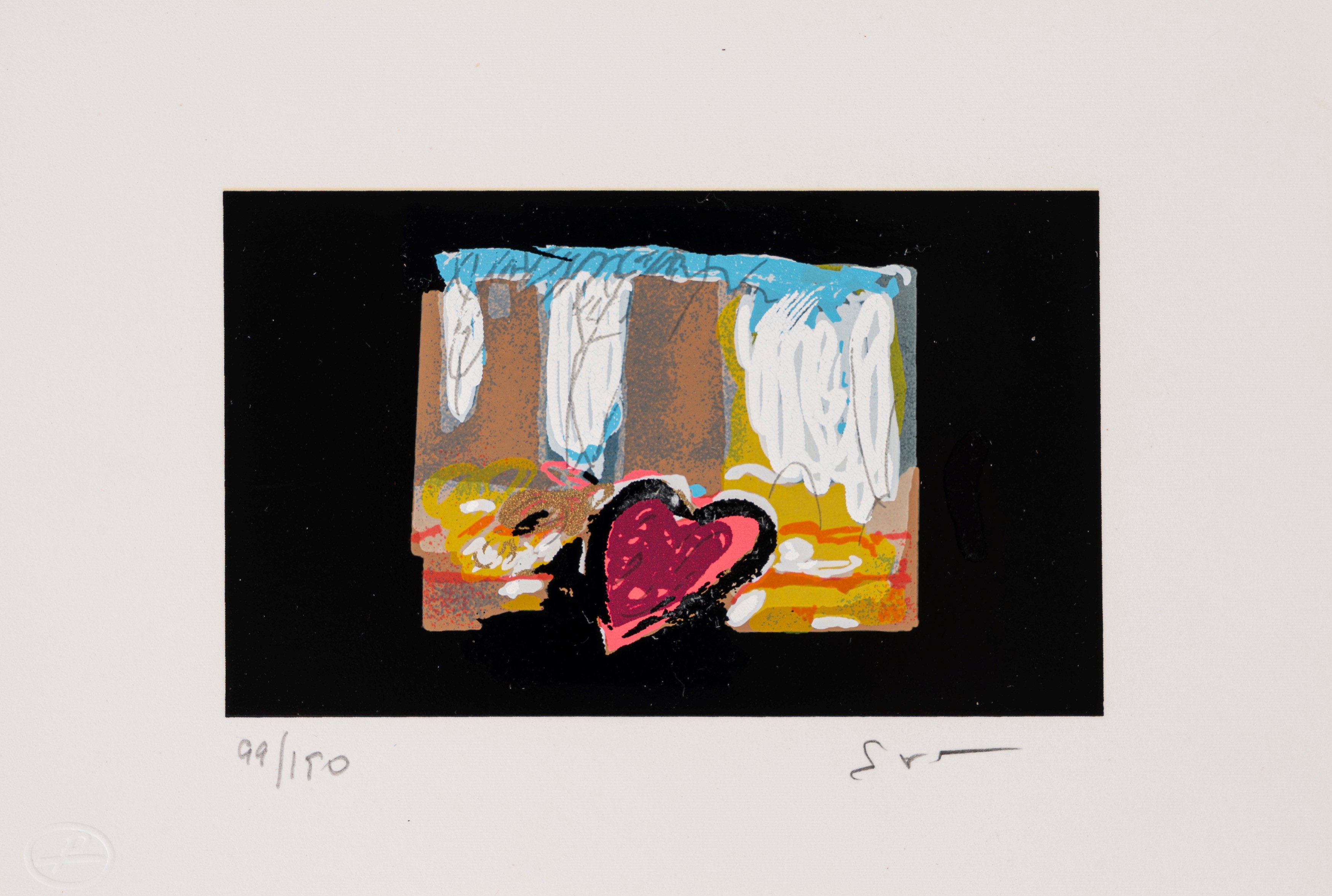 Mario Schifano - Minigrafiche: cartella con 5 miniserigrafie a colori (es. 99/150), 1992