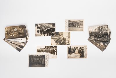 Raffaele Repetto, Lotto di 38 fotocartoline con interventi a penna, Fiume, 1919-1920