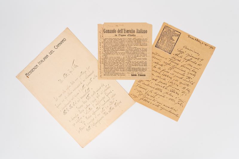 Lettere tra Tomaso Cartosio (e altri) e il prof. Ernesto Villa - Fiume, 1919-1921