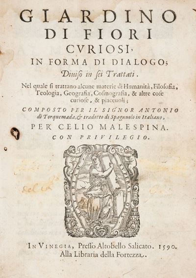 Giardino di Fiori Curiosi, in Forma di Dialogo; Diuiso in Sei Trattati