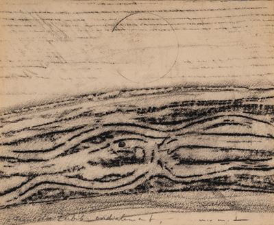 Paysage pour Histoire Naturelle, frottage e grafite su carta (1952)