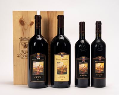 Selezione Castello Banfi (2 bottiglie MG e 2 bottiglie BT) Brunello di Montalcino e Rosso di Mont...