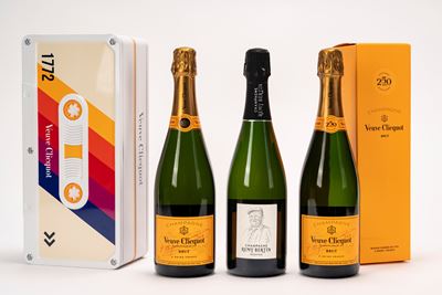Selezione Brut, 3 bottiglie (Remy Martin Tradition; Veuve Clicquot Ponsardin Yellow Label)
