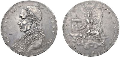 Leone XII (Annibale Sermattei), Scudo 1826, an. III, I tipo