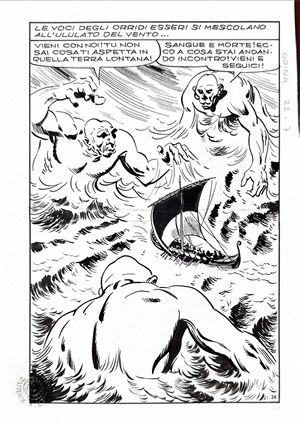 Odina n.7 - Tavola originale - I demoni del mare  - 1971