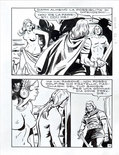 Odina n. 7 — I demoni del mare (tavola originale, 1971)