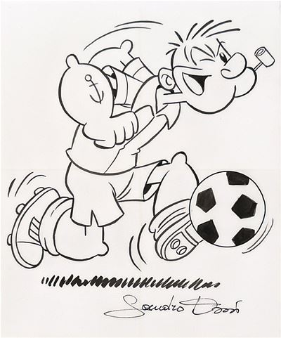 Illustrazione originale per Braccio di Ferro