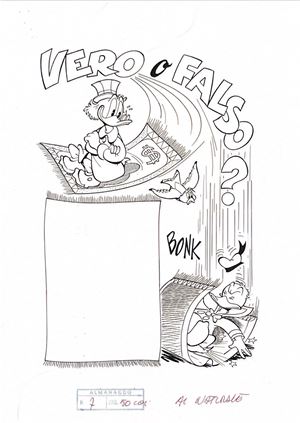 Illustrazione originale - Paperino e Paperone