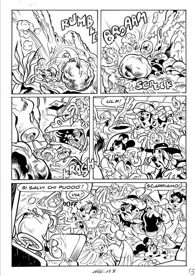 Tavola originale “Minni e la pietra della fortuna” (Topolino 1666)