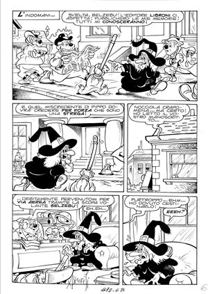 Tavola originale - Pippo e l'oroscopo scientifico - Topolino 1492