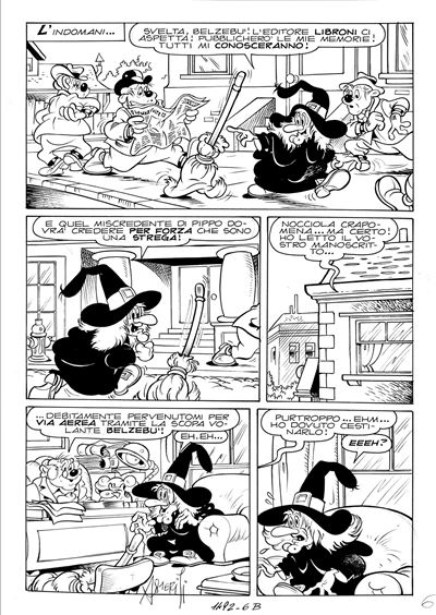 Tavola originale per "Pippo e l'oroscopo scientifico" (Topolino 1492)