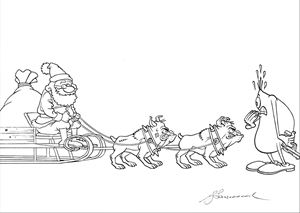 Disegno originale - I pacchi di Cattivik