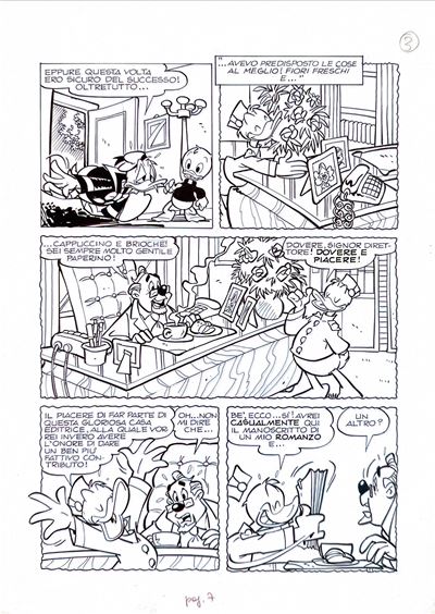 Tavola originale per "Historia Papera" (prologo)