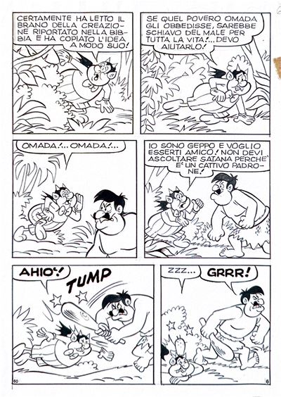 Tavola originale per la storia di Geppo “Omada ed Ava”