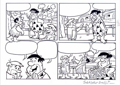 Tavola originale dei Flintstones per “Guida al risparmio”