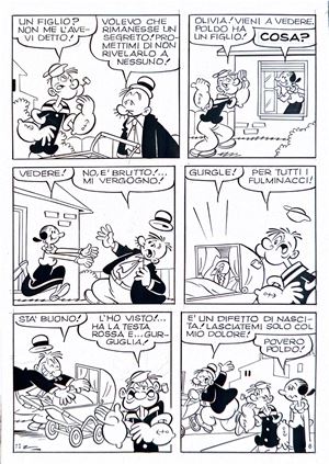 Tavola originale - Braccio di Ferro - Tacchino di Natale