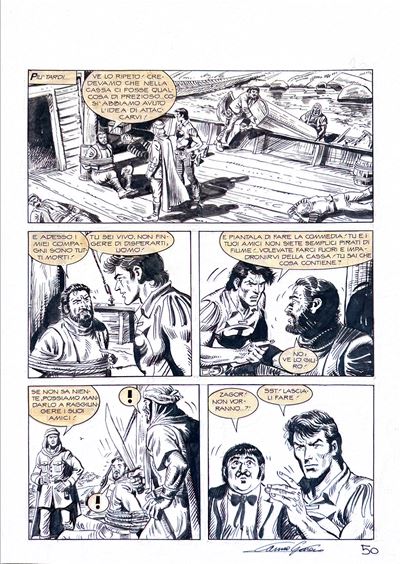 Tavola originale per Zagor n. 470 “Terrore al museo”