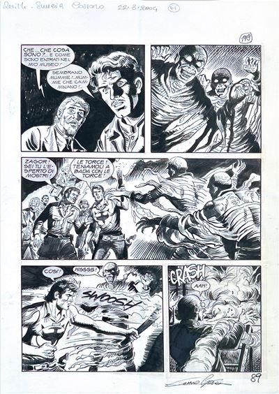 Tavola originale per Zagor n. 470 “Terrore al museo”