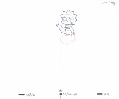 Gaspare Cassaro, Tavola originale di produzione per Zagor n. 470 “Terrore al museo” (Lisa Simpson...