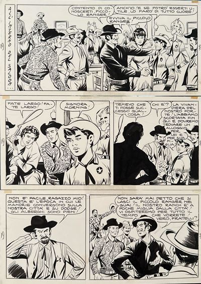 Tavola originale di Piccolo Ranger n. 19: La maschera di cera
