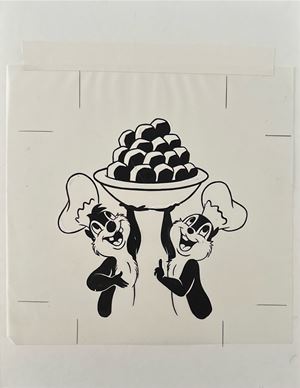 Illustrazione su lucido - Menu Disney