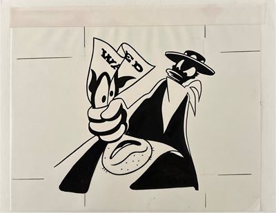 Illustrazione su lucido per menu Disney “The Good, The Bad, and The Ducky”