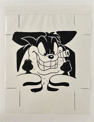 Illustrazione su lucido per menu Disney a tema western (poi applicata su cartoncino)