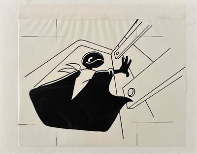 Illustrazione su lucido per menu Disney “The Good, The Bad, and The Ducky” (1986)