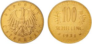 PRIMA REPUBBLICA (1919 - 1934) &ndash; 100 scellini 1931, Vienna.