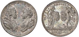 PIETRO LEOPOLDO D'ASBURGO-LORENA (1765-1790) - Medaglia per il matrimonio di Pietro Leopoldo con Maria Ludovica di Spagna, 1765, Vienna.