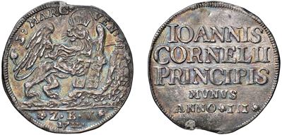 Giovanni II Corner, Osella dogale “Doge CXI” (1709-1722) – Argento, anno III, 1711
