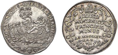 Alvise IV Mocenigo, Osella veneziana (anno V), 1767