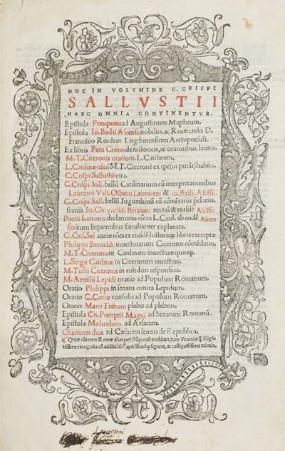 [opera] Hoc in Volumine C. Crispi Sallustii Haec Omnia Continentur