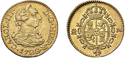 CARLO III DI BORBONE, Mezzo scudo 1788 con sigle D.V, Madrid